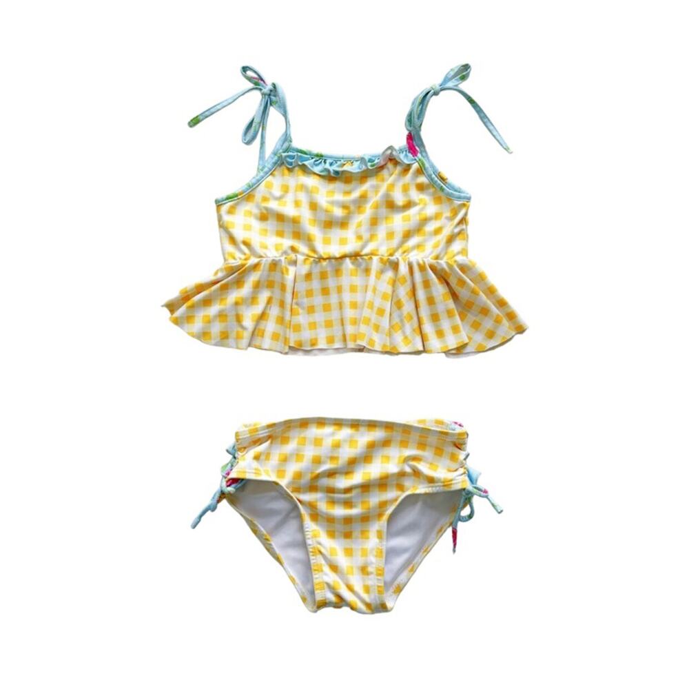 Wildling Yellow Gingham Swimsuit Size 6